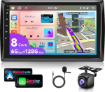 6G + 128G 8 Core VECHTEL 9-tolline autoraadio VW Beetle 2012-2018 Carplay Android auto, DSP, Android 15, 1280 x 720P HD IPS puuteekraan, autoraadio GPS Wi-Fi Bluetooth FM RDS raadio tagurduskaamera