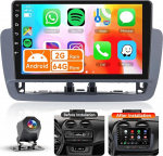 2G 64G VECHTEL 9" Bluetooth-Autoradio f&uuml;r Seat Ibiza 2012-2015 Carplay Android Auto,Mirror link,EQ,WiFi GPS,RDS/FM Radio 2 Din mit AHD R&uuml;ckfahrkamera
