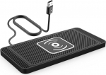 15 W kiirlaadimise auto laadimisalus, libisemiskindel silikoonmatt Type-C/USB pordiga, 4 laadimisrežiimi iPhone'ile Samsungile - sisaldab 0,3 m/1 m kaablit (USB 30 cm)