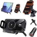 Auto mobiiltelefoni hoidja koos laadimisfunktsiooniga - 15 W kiire traadita Qi traadita laadimisjaam auto koos iminapaga ja ventilatsiooniklambriga Z Fold 7/6/5/4/3/2, induktiivne laadimisjaam auto koos