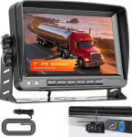 Hikity 5-Zoll-IPS-Display, kabelloses Solar-R&uuml;ckfahrkameraset f&uuml;r zahlreiche Fahrzeugmodelle, ausgestattet mit, Weitwinkelobjektiv Einer Wasserdichten Magnetkamera der Schutzklasse IP69, Einparkhilfe