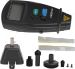 2-in-1 Digital Tachometer, Optoelectronic Contact and Non-Contact Tachometer, 19999 RPM, Speed Meter, Pocket Rotary Meter for the Manufacture of Motorcycles and