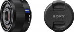 Sony Sonnar T FE 35mm f/2.8 Zeiss | t&auml;iskaader, standardne fikseeritud objektiiv (SEL35F28Z) & ALC-F49S esiosa asendusobjektiivi kork (49mm esiosa filtrikeermega objektiividele)
