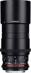 Rokinon Cine DS 100mm T3.1 ED UMC t&auml;iskaader teleobjektiiv Sony E Mount (FE) vahetatava objektiiviga kaameratele.