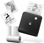 Phomemo M02 Pro 300 DPI Mini Printer with 3 Label Rolls, Pocket Printer for Smartphone, Bluetooth Sticker Printer Thermal Printer Thermal Printer for Study, Notes, Pictures, Photos, Diaries