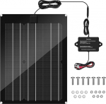 P&auml;ikese akulaadija, 15W p&auml;ikesepaneelide komplekt Dump Trailer, sisseehitatud hooldusimpulss ja intelligentne MPPT laadija kontroller, veekindel, sobib 12V plii akudele