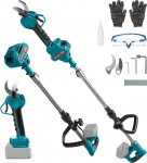 2 IN 1 Akku Astschere f&uuml;r Makita 18V Akkus, B&uuml;rstenlosen Elektrisch Asts&auml;ge Schere, Gartenschere Teleskopstange 1.35M, 28-40mm Schnittdurchmesser, LCD zum Beschneiden von B&auml;umen Obstb&auml;umen (ohne Akku)