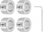 hankekaart 4 St&uuml;ck Schaftmanschetten, 13 mm Bohrung, massiver Edelstahl, 1 Schraubenschaftmanschette, 22 mm Au&szlig;endurchmesser, 12 mm Dicke, f&uuml;r Motor, Gartenwagen, Riemenscheibe, Maschinen und