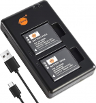 DSTE 2PCS VW-VBX090 HX-WA2 WA20 (1400mAh/3.7V) patarei Laadija &uuml;hildub Panasonic HX-WA03,HX-WA2,HX-WA2GKHX-WA20,HX-WA3HX-WA30,HX-WA301 jaoks.