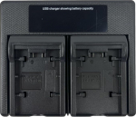USB LCD topelt akulaadija VW-VBK180, VW-VBK360, VBT190, VBT380, sobib HC-V100 V110 V130 V160 V180 V201 V210 V250 V380 V500 V510 V510 V510 V 510 V510 20 V5. 50 V700 V710 V720 V750 V770