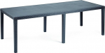 Esidra 1 pikendatav Made in Italy pol&uuml;prop&uuml;leenist 220 cm aia rotangiefektiga laud, v&auml;ljas, 220 x 90 x 72 (antratsiit)