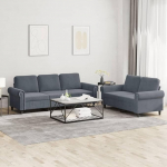 ShGaxin 3202251 2-osaline diivan komplekt padjadega tumehall samet, Lounge diivan, diivanid ja diivanid, Relax diivan, diivan elutuppa