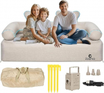 Zooma Inflatable Sofa, Air Sofa with Lightweight Belt and Handrail, Camping Sofa Couch Inflatable with Built-in Electric Air Pump, Camping Chair Foldable for Indoor, Outdoor, Party, Travel, Beach