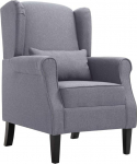 Festnight Armchair Couch Chair Lounge Chair Club Chair Cocktail Chair Relaxing Chair Dark Grey Fabric 68 x 73 x 101 cm