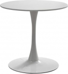 YCSD Modern Round Table White Tulip Finish 70 x 48 x 73 cm
