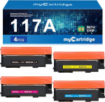 MYCARTRIDGE &uuml;hilduv HP 117A toonerikomplektiga asendus HP v&auml;rvilaser-multifunktsionaalseadmetele 178nwg 179fwg 178nw 150nw 179fnw 150a W2070A W2071A W2072A W2073A (must ts&uuml;aane kollane magenta, 4-pakk).