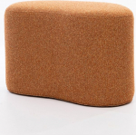 SIX Designer Pouf Stool 66 x 35 x 42 cm Woven Fabric Terracotta