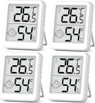 Siseruumide &otilde;huniiskuse m&otilde;&otilde;tja 4 tk digitaalne mini LCD termomeeter h&uuml;gromeeter koos Smiley indikaatoriga beebitoa vanemate ruumi uuringu jaoks