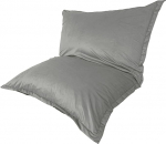 D&eacute;co Arts XXL Bean Bag - suur eemaldatava kattega p&otilde;randapadi - sametkate, pol&uuml;estervooder ja pol&uuml;uretaan vahtpol&uuml;stri t&auml;idis - 190 x 155 cm, 12,7 kg - helehall.