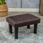 CAROLMADE Ottomane Fu&szlig;st&uuml;tze, PVC, klein, mit Beinen, moderner Fu&szlig;hocker, Ottomane f&uuml;r Wohnzimmer, Eingangsbereich, B&uuml;ro, Braun