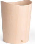 Kazai. B&ouml;rje Real Wood Waste Paper Bin | Wooden Bin for Office, Children's Room, Bedroom etc. | 9 Litres | Birch