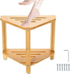 Du&scaron;ijalats 37,8 cm puidust du&scaron;itool hoiuriiuliga, veekindel du&scaron;ijalg v&auml;ikeste siseruumide du&scaron;iruumi, habemeajamisjalad, juuksed