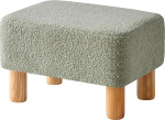 YMYNY HBD030GR Ristk&uuml;likukujuline puidust jalgadega jalatugi, puidust jalatugi, v&auml;ike polsterdatud jalatugi, kingavahetuspink elutuppa, magamistuppa, 40 x 29 x 25 cm, roheline