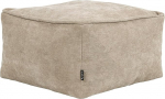 Icon Amara Stool, beež, kohev &scaron;enillkangas, v&auml;ike Bean Bag, Pouf Stool koos t&auml;idisega, Jalahoob elutuppa, dekoratiivne elutuba