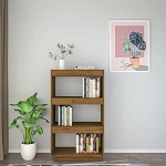 Tidyard raamaturiiul, ruumijaotur koos sektsioonidega, seinariiul, seisev riiul, arhiiviriiul, ruumijaotur, kontoririiul, t&auml;ispuidust, mesiroheline m&auml;nd, 60 x 35 x 103 cm.