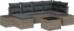 Rantry Garten-Sofa-Set mit Kissen 7 tk Grau Poly Rattan Model3347139