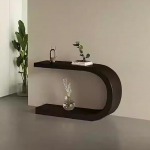 Generisch kaasaegne t&ouml;&ouml;stuslikus stiilis konsoollaud kitsas laud elutuppa, magamistuppa, kontorisse - must 120 x 30 cm, sobib ideaalselt diivani v&otilde;i meelelahutustoa taha.