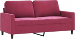 359203 2-kohaline diivan 140 cm Velvet Wine Red