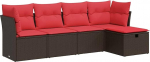 Garten-Sofagarnitur mit Stauraum & Fu&szlig;hocker - PE-Rattan, 55x53x34 cm, f&uuml;r Terrasse und Innenhof Model3325270