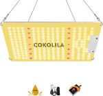 COKOLILA Full Spectrum LZB1100 Dimmable LED Grow Lamp, Waterproof Plant Lamp LED with 222 SMD LEDs, IR Grow Light for 60 x 60 cm Indoor Grow Tent Seeds Bud Plant Vegetables and Flowers