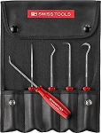 PB Swiss Tools Mini Hook Pick Set PB 8685.Set CBB | 100% Swiss Made | 5-osaline PickTool Set tihendite jaoks O-Ring, piduri, mootori, &uuml;lekande tihendite jaoks