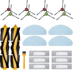 Pakett 21 tarvikut Ecovacs Deebot N8 N8+ N8 Pro N8 Pro+ OZMO T8 T8 T8+ T8 AIVI T8 AIVI+ T8 Pure T9 T9+ N10 Plus tolmuimeja varuosad 2 peaharja 6 filtrit 8 k&uuml;lgharja 4 puhastuslapi 1