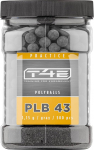 T4E Paintball balls PLB 43, ammunition calibre 0.43, 500 pieces, polyballs, grey
