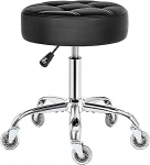 BEWISHOME EBYD01B rattaga rulltool, reguleeritav tool k&otilde;rge koormusega kuni 200 kg, 360&deg; p&ouml;&ouml;rlev tool salongile, spaa PU istmepolster (must)