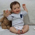 ZIYIUI Reborn Baby Doll, 22 tolli, 55 cm, pehme vin&uuml;&uuml;l silikoonist realistlik beebinukk, elutruu reborn baby girl, k&auml;sitsi valmistatud vasts&uuml;ndinud t&otilde;eline beebinukk.
