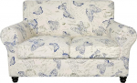 SearchI Stretch Sofa Cover Printed Floral 3 Pieces Two Seater Slipcover with 2 Separate Pillow Cases,Washable Furniture Protector for Living Room (Loveseat, Butterfly Pattern)