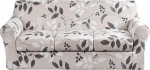 KRFOONN Stretch Sofa Couch Covers for 3 Pillows, Printed Sofa Slipcover with 3 Separate Seat Cushion Covers, Washable Sofa Slipcovers, Furniture Protector for Pets Kids (Sofa, 50)