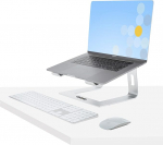 StarTech.com Desk Laptop Holder, Laptop Holder, Laptop Shelf, Raiser kuni 5 kg kandev&otilde;ime, Notebook Shelf/Laptop Riser for MacBook Air/Pro, Dell XPS, Lenovo, Aluminium (Laptop Stand, Silver)