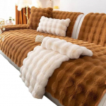 CANYUE Paks k&uuml;&uuml;lik pluus diivanikatted, libisemiskindlad diivanikatted, m&ouml;&ouml;bli kaitsja, diivanikatted 3 padjale, diivanile, diivanile, L-kujulisele k&auml;etoele, seljatoele (karamell, 90x70cm)