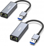 BENFEI USB Ethernet adapter 1000 Mbps, 2 USB RJ45 Gigabit Ethernet LAN v&otilde;rguadapter, mis &uuml;hildub MacBook Surface Pro s&uuml;learvutiga, Windows 11/10/8.1/8/8/7/XP/Vista, Mac OSiga
