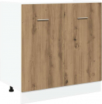 vidaXL Lyon Artisan tammepuust valamu aluskapp, 80 x 46 x 81,5 cm, puitmaterjal, k&ouml;&ouml;gikapp, toitlustuskapp, toitlustusm&ouml;&ouml;bel, k&ouml;&ouml;gim&ouml;&ouml;bel, panipaigakapp