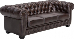 Woodkings&reg; Chesterfield diivan 3-kohaline Vintage ehtne nahk diivan kontori diivan polsterdatud m&ouml;&ouml;bel 3-kohaline antiik disain diivan kevadine tuum unikaalne meeste tuba inglise nahast stiilis diivan klubi diivan
