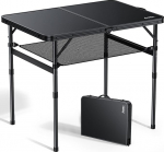 Anbte kokkupandav telkimislaud koos hoiuv&otilde;rguga, 3ft alumiiniumist kokkupandav laud, reguleeritav k&otilde;rgus, max 70cm, kaasaskantav laud, kerge, kaasaskantav k&auml;epide siseruumides ja &otilde;ues aias