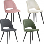 S&ouml;&ouml;gitoa toolid, komplekt 4, Corduroy toolid paksust Corduroy k&auml;snaga polsterdatud, s&ouml;&ouml;gilaua toolid eraldi metallist jalgadega, s&ouml;&ouml;gituppa, elutuppa, magamistuppa ja vastuv&otilde;tule,