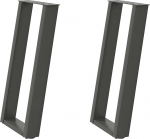 Mudel 4012782 Konsoolilaua jalad Antratsiit terasest 38 x 72-73 cm konsoolilauale tasandusjalgadega