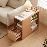 Diivanipoolne laud hoiuruumiga, kaasaegne kohvilaud sahtliga, v&auml;ike elutoa laud, puidust maja laud, kohvilaud, diivanilaud elutuppa, r&otilde;dule, 70 x 30 x 62 cm, stiil a